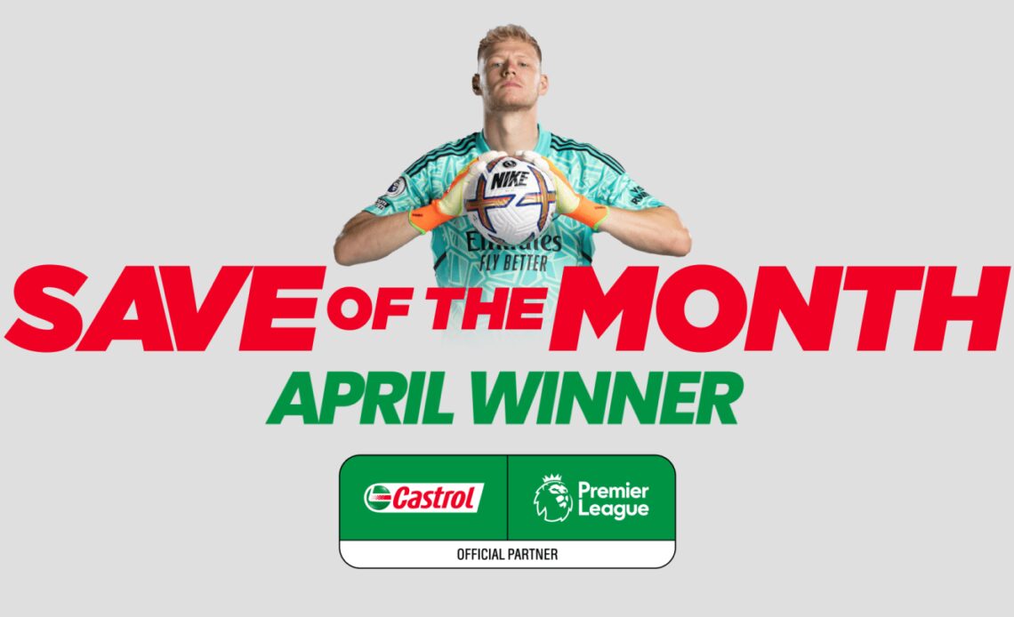 Aaron Ramsdale wins April Castrol Save of the Month award
