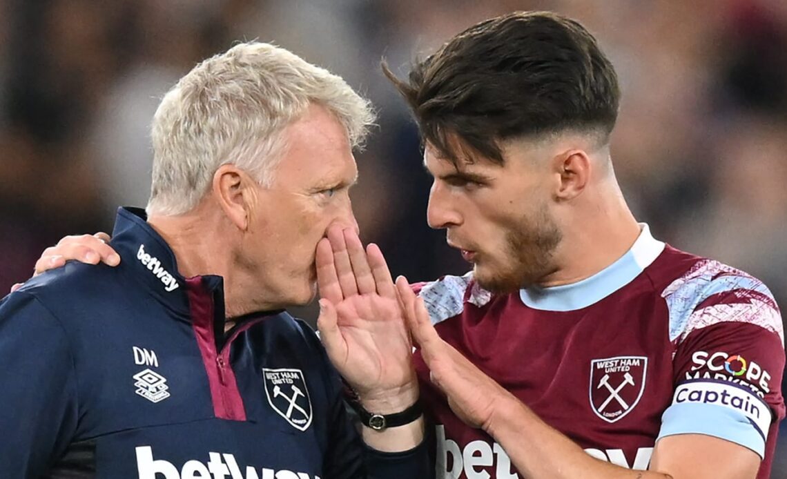 David Moyes admits Declan Rice likely to leave West Ham this summer