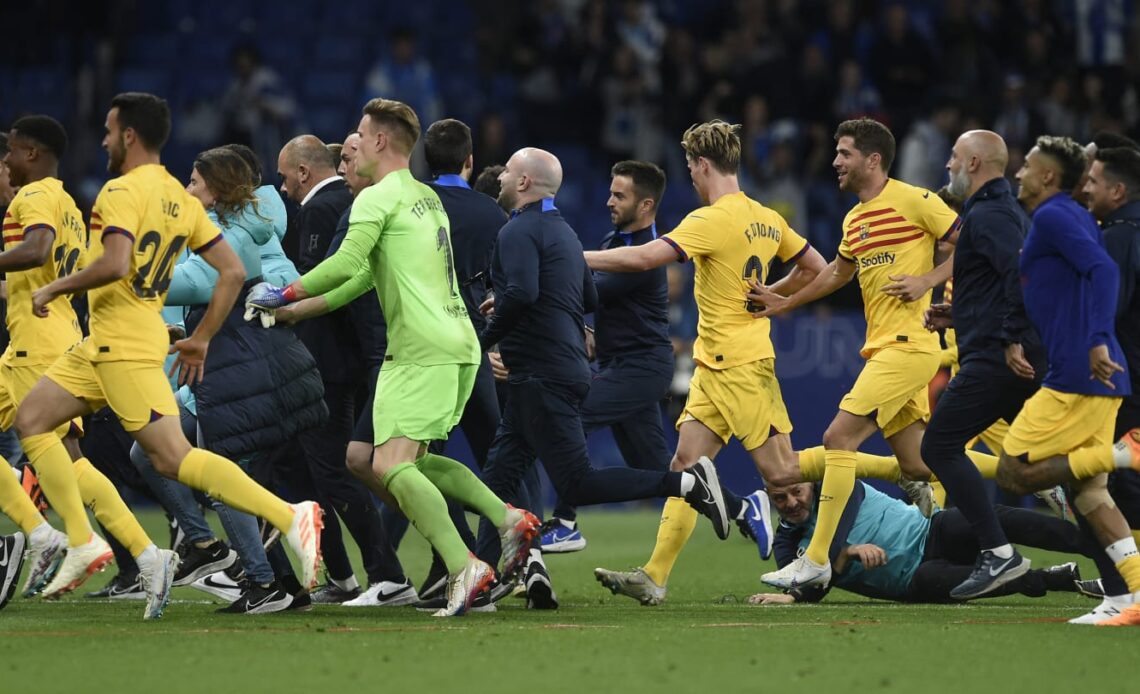How chaos unfolded as Barcelona players clashed with Espanyol ultras