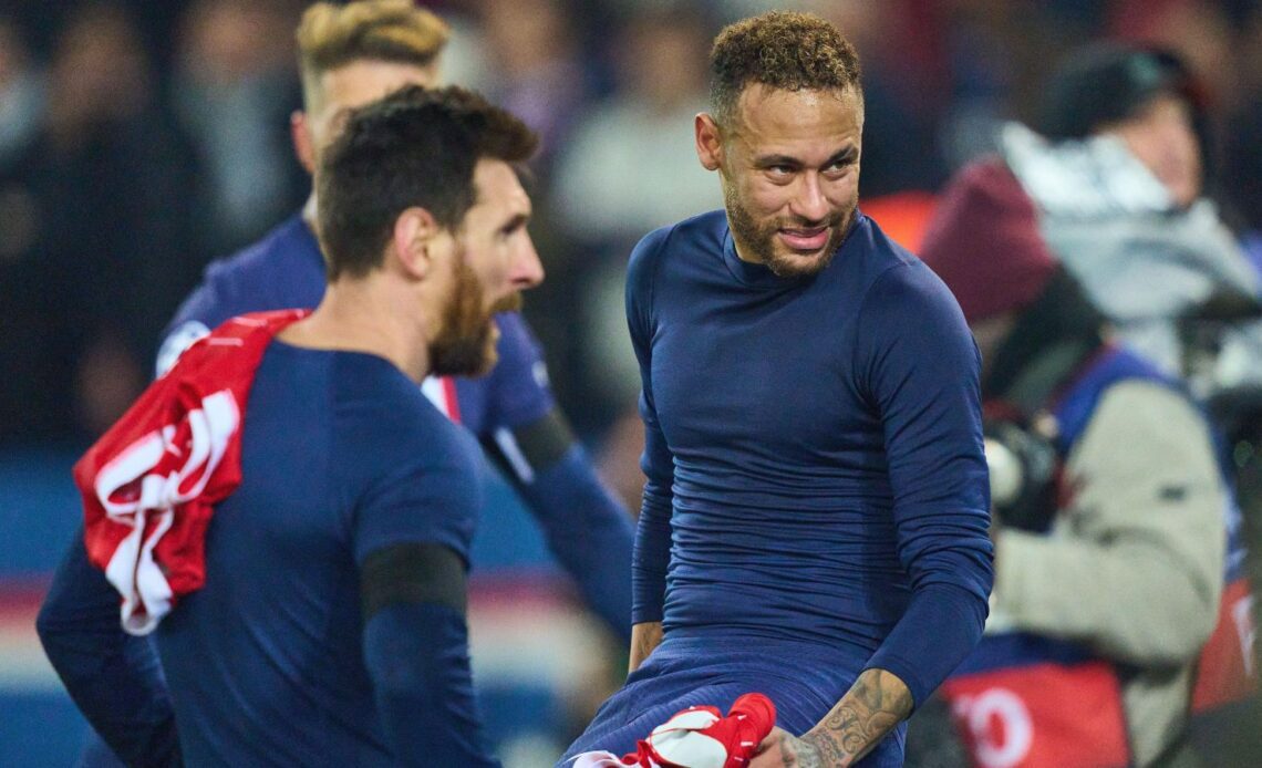 Reported Newcastle target Neymar looks dejected after a defeat
