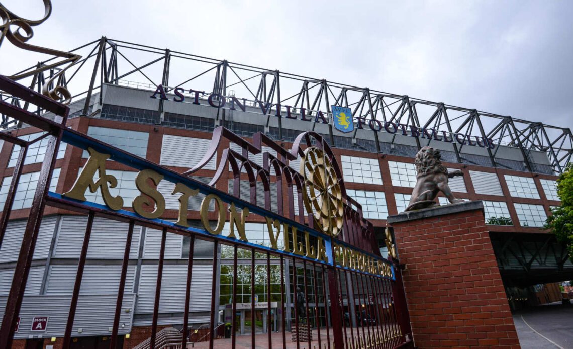 The entrance at Villa Park, home of Premier League club Aston Villa