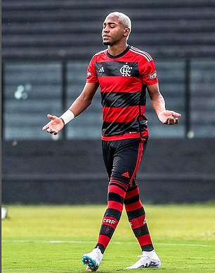 The 17-year-old in action for Flamengo