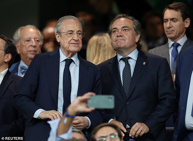 Los Blancos President Florentino Perez (L) asked scouts to watch the younger Bellingham
