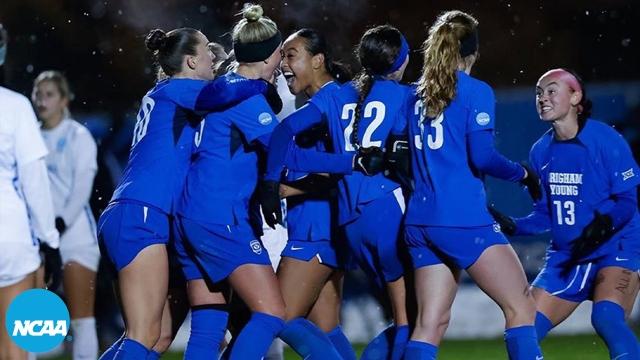 BYU vs. UNC women's soccer 2023 tournament quarterfinal highlights