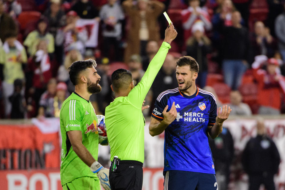 FC Cincinnati defender Matt Miazga allegedly confronted officials after their playoff win over the New York Red Bulls earlier this month.