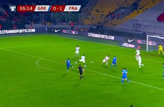 Greece equalize against France with incredible goal