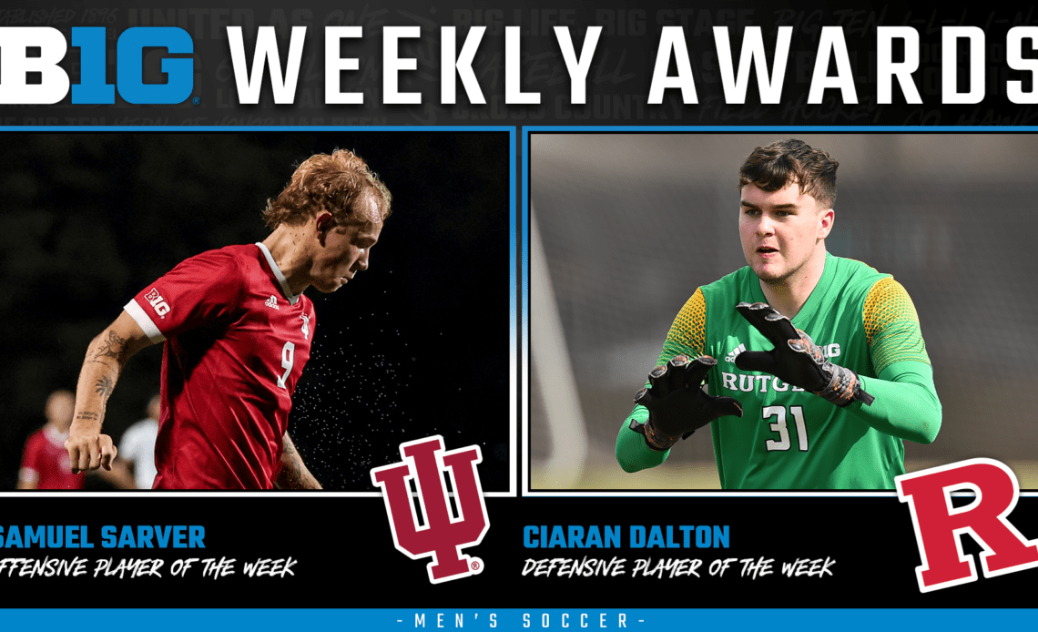 Indiana and Rutgers Collect Men’s Soccer Weekly Awards