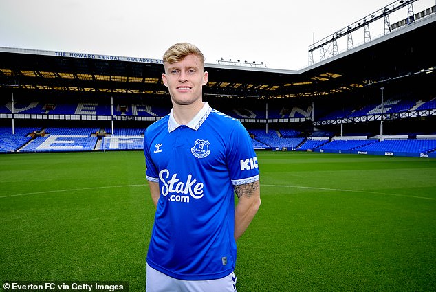 Jarrad Branthwaite signs new four-year deal with Everton despite receiving interest from Man United who considered a January move for the defender