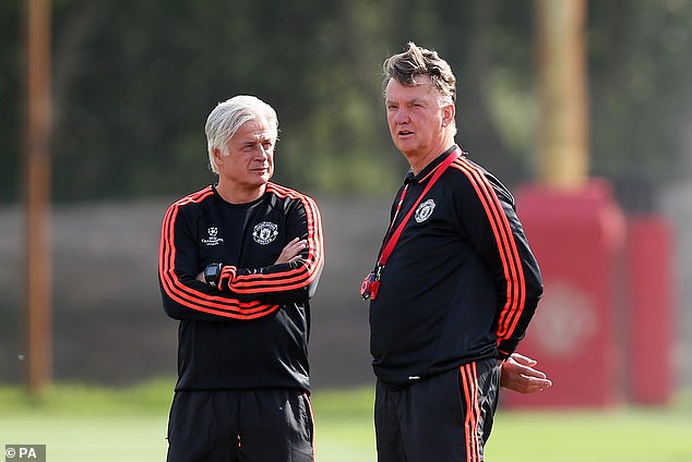 The Dutchman (left) has previously worked for Manchester United under Louis van Gaal (right)