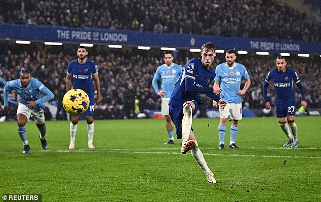 The Chelsea forward scored a penalty in stoppage time to rescue a point for the hosts