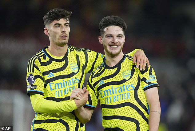 Arsenal spent big on Declan Rice (right) and Kai Havertz (left) in the summer and are now more difficult to break down