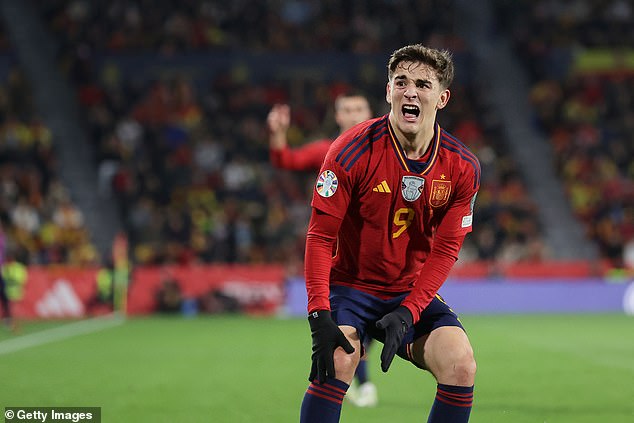 The 19-year-old pulled up with a complete ACL tear during Spain's qualifier against Georgia