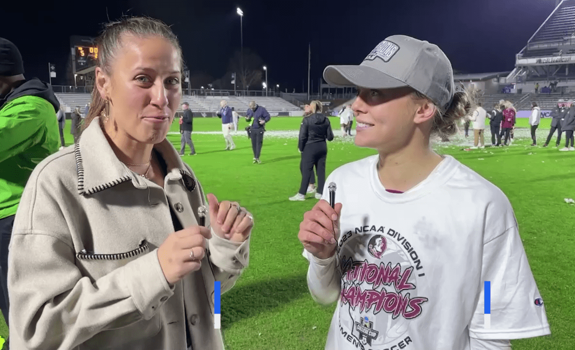 Beata Olsson talks scoring, celebrating with family after Florida State's soccer title