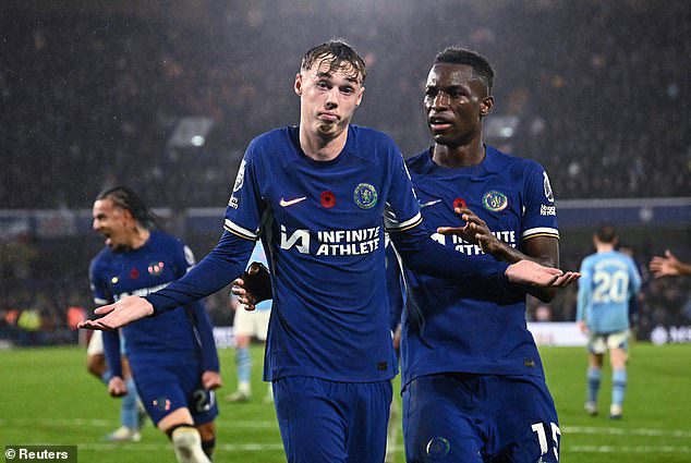 Chelsea's newest star Cole Palmer kept his nerve to convert a last-minute penalty against Manchester City, earning his side a point during Sunday's thrilling 4-4 draw at Stamford Bridge
