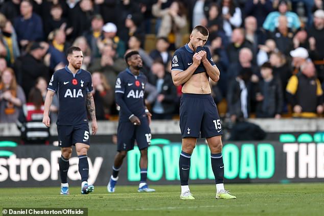 Tottenham suffered their second successive loss after two late goals for Wolves on Saturday