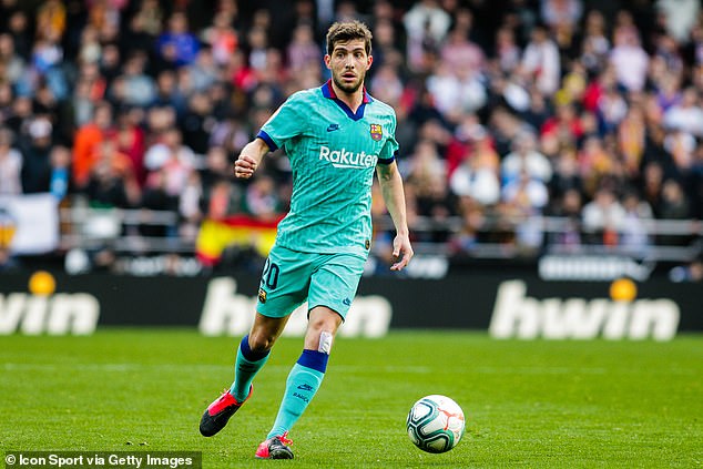 Barcelona are prepared to let Alonso and Sergi Roberto (pictured) leave next summer