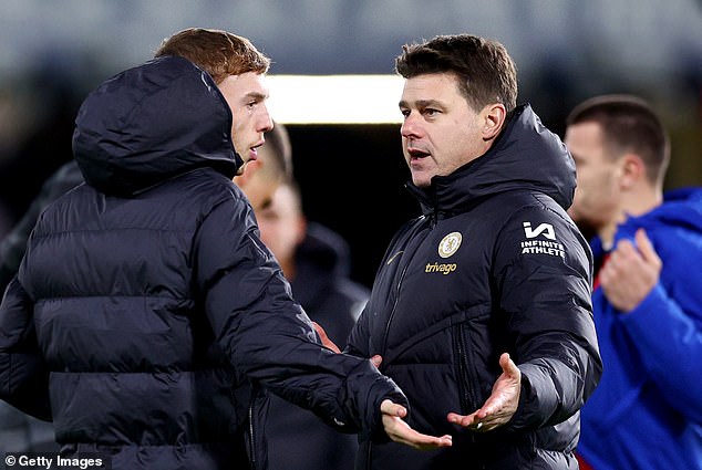It appeared to be a tense chat between the £43m ex-Man City talent and Pochettino