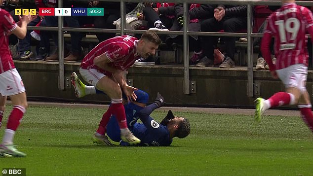 He was sent off for kicking out at Bristol City's Joe Williams in his side's FA Cup defeat to Bristol City on Tuesday