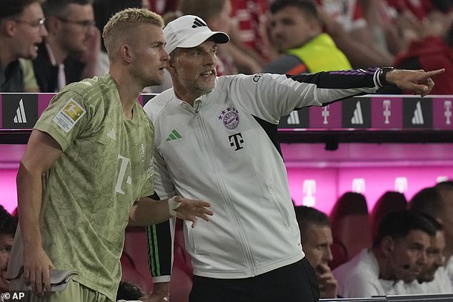 His relationship with manager Thomas Tuchel (right) is said to be tense, which could be a key factor in his potential departure