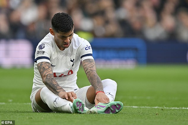 Spurs confirmed Cristian Romero will require five weeks to recover from a hamstring strain