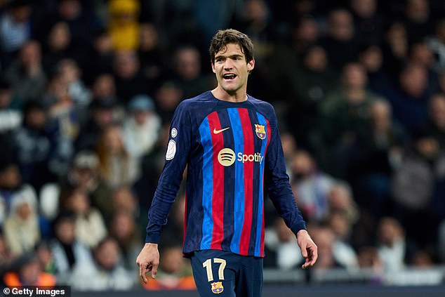 Marcos Alonso could be on his way out of Barcelona at the end of his current contract