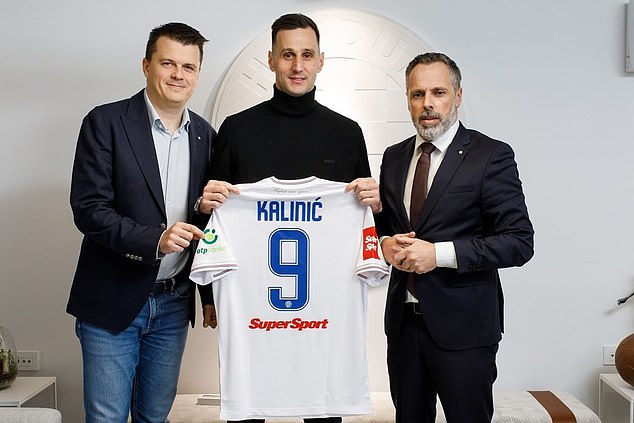 Nikola Kalinic, a former Blackburn striker, has returned to his boyhood club Hajduk Split with a salary of 86p