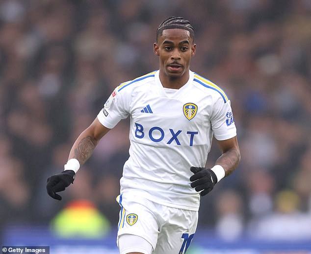 Leeds' young Ducth forward Crysencio Summerville is among the players liked by Aston Villa