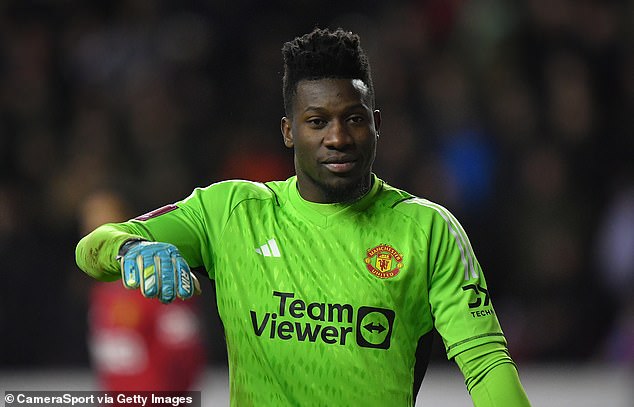 The pundit suggested it would be 'slightly harsh' to brand Andre Onana (pictured) flop of the season