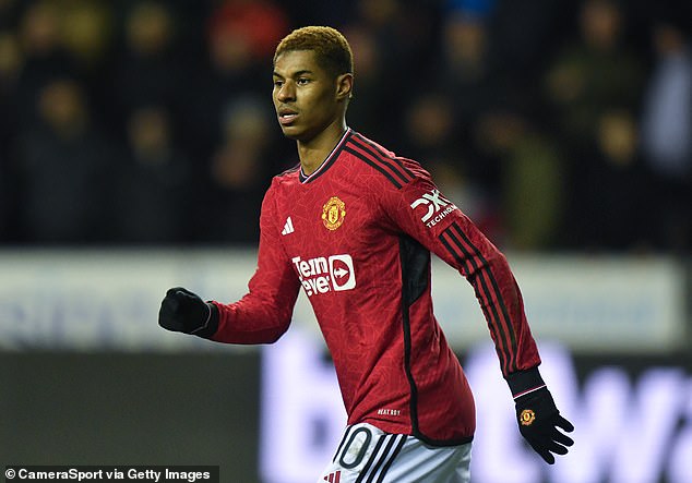 Ten Hag suggested Marcus Rashford could switch from the left wing to cover when required