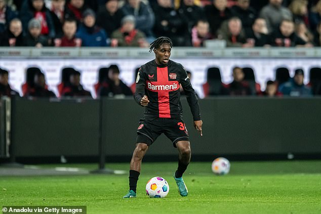 Manchester United are reportedly tracking Bayer Leverkusen right back Jeremie Frimpong