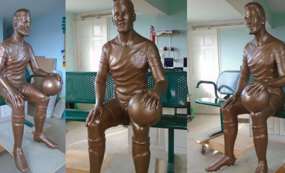 Awful Harry Kane statue finally emerges