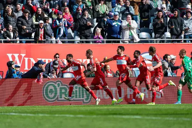 Chicago Fire FC reacts after a late winner against CF Montréal