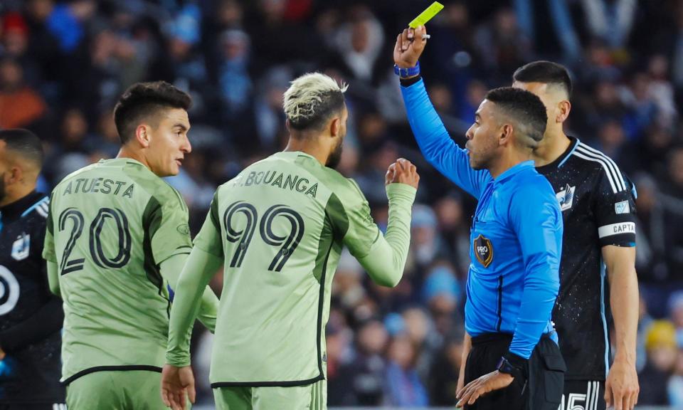 <span>MLS is using replacement referees from <a class="link " href="https://sports.yahoo.com/soccer/teams/spain/" data-i13n="sec:content-canvas;subsec:anchor_text;elm:context_link" data-ylk="slk:Spain;sec:content-canvas;subsec:anchor_text;elm:context_link;itc:0">Spain</a>, <a class="link " href="https://sports.yahoo.com/soccer/teams/italy-women/" data-i13n="sec:content-canvas;subsec:anchor_text;elm:context_link" data-ylk="slk:Italy;sec:content-canvas;subsec:anchor_text;elm:context_link;itc:0">Italy</a>, Turkey, <a class="link " href="https://sports.yahoo.com/soccer/teams/brazil-women/" data-i13n="sec:content-canvas;subsec:anchor_text;elm:context_link" data-ylk="slk:Brazil;sec:content-canvas;subsec:anchor_text;elm:context_link;itc:0">Brazil</a>, <a class="link " href="https://sports.yahoo.com/soccer/teams/jamaica/" data-i13n="sec:content-canvas;subsec:anchor_text;elm:context_link" data-ylk="slk:Jamaica;sec:content-canvas;subsec:anchor_text;elm:context_link;itc:0">Jamaica</a>, <a class="link " href="https://sports.yahoo.com/soccer/teams/poland/" data-i13n="sec:content-canvas;subsec:anchor_text;elm:context_link" data-ylk="slk:Poland;sec:content-canvas;subsec:anchor_text;elm:context_link;itc:0">Poland</a>, <a class="link " href="https://sports.yahoo.com/soccer/teams/mexico/" data-i13n="sec:content-canvas;subsec:anchor_text;elm:context_link" data-ylk="slk:Mexico;sec:content-canvas;subsec:anchor_text;elm:context_link;itc:0">Mexico</a> and the lower levels of US Soccer.</span><span>Photograph: Bruce Kluckhohn/AP</span>