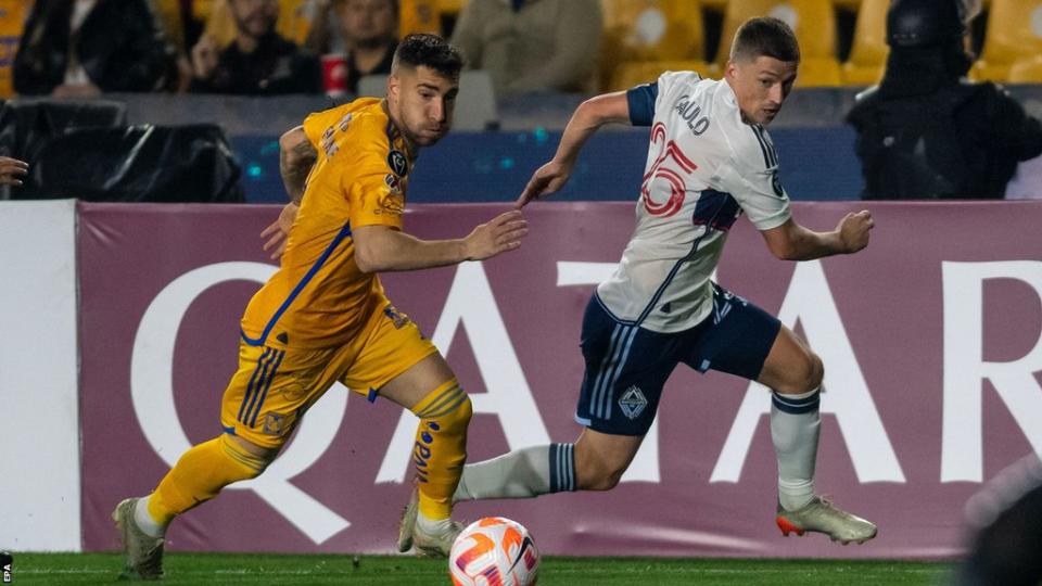 Ryan Gauld playing for Vancouver Whitecaps against Tigres