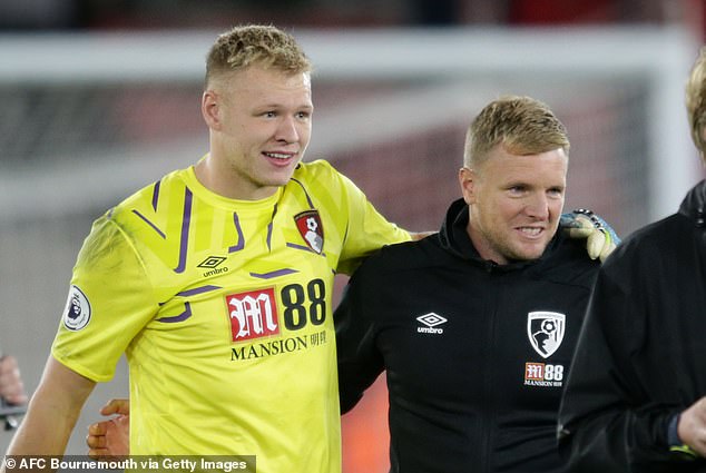 He could reunite with Eddie Howe (right), the manager he played for at Bournemouth before they both left the club