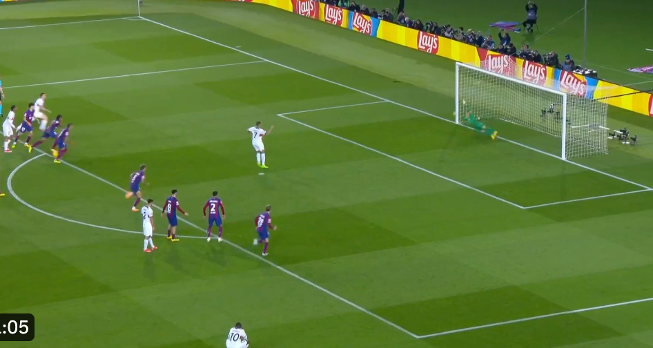 Atletico Madrid forward rattles the crossbar to complete comeback