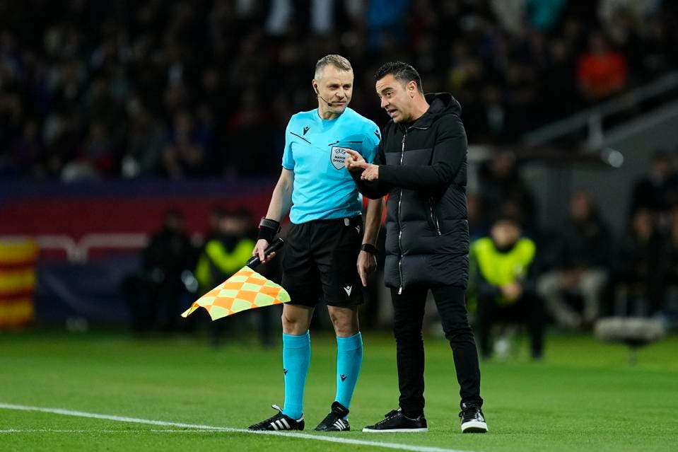 "He was a disaster"- Xavi fuming with referee as Barcelona crash out of the Champions League