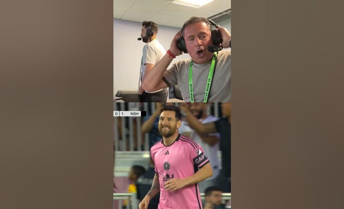 Messi goal call from the announcer’s booth 🎙️ ##messi #broadcast #intermiami