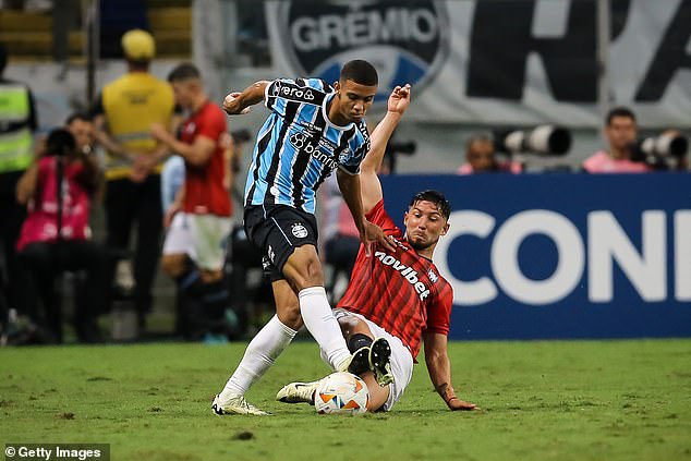 Gremio winger Gustavo Nunes (left) is generating interest from multiple Premier League sides