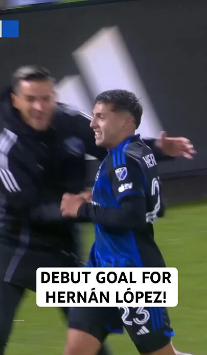 Hernán López scores on his full MLS debut! 👏 #hernanlopez #mls #sjearthquakes #goal #highlights