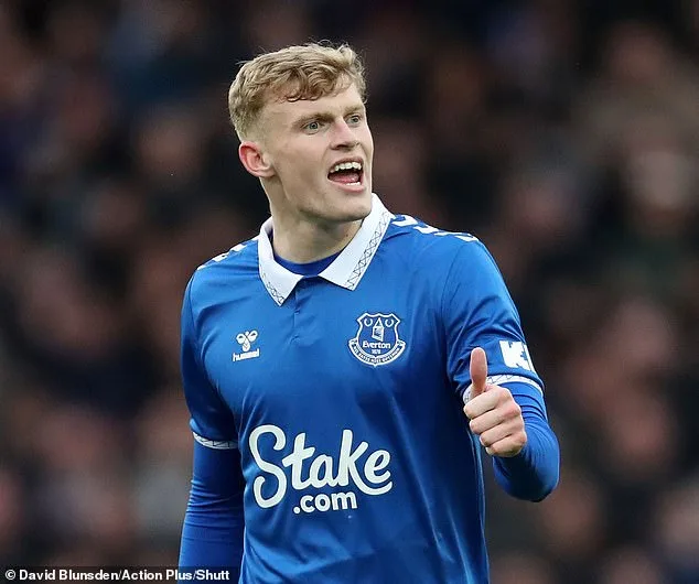 Man United want to sign Everton centre back Jarrad Branthwaite (pictured) this summer