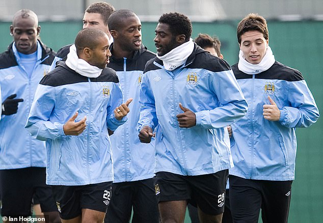 Gael Clichy (left) has revealed that Pep Guardiola called City's players fat when he took over