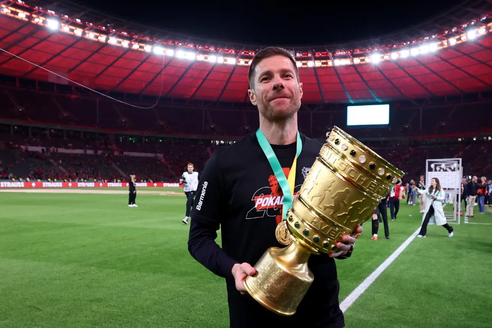 Xabi Alonso reacts to 'unbelievable' historic season as Leverkusen make history in DFB-Pokal final win