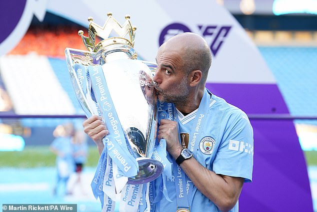 Reiss is viewed as having a similar style to City first team manager Pep Guardiola (pitured)