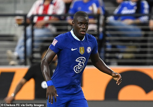 Malang Sarr, pictured during a 2022 pre-season game, has become a forgotten man at Chelsea