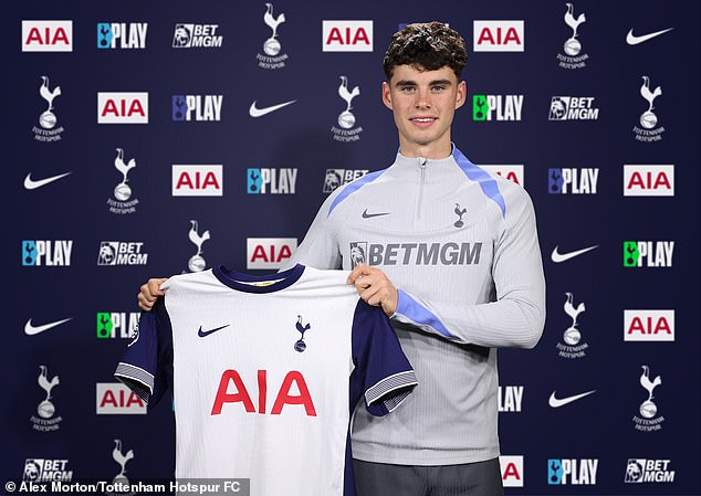 Archie Gray has completed his £30m move from Leeds to Tottenham