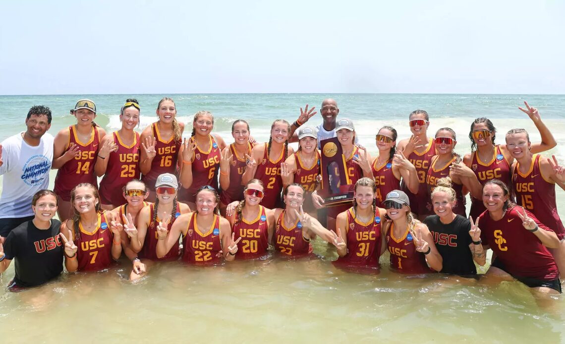 USC Trojans Beach Volleyball celebrates 2024 NCAA national championship