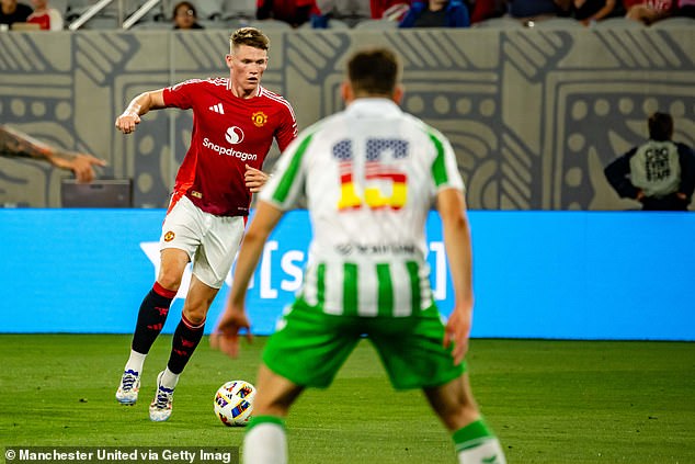 The midfielder featured in Manchester United's friendly versus Real Betis on Wednesday night