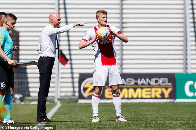 Erik ten Hag (left) previously worked with the player during his spell at Ajax (pictured in 2018)