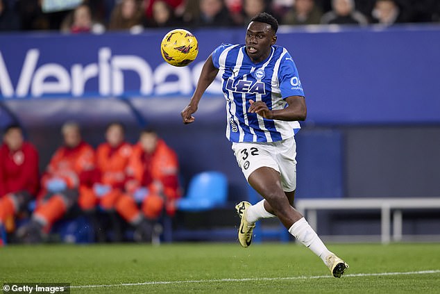 Twenty-year-old forward Omorodion pictured last season while on loan at Deportivo Alaves